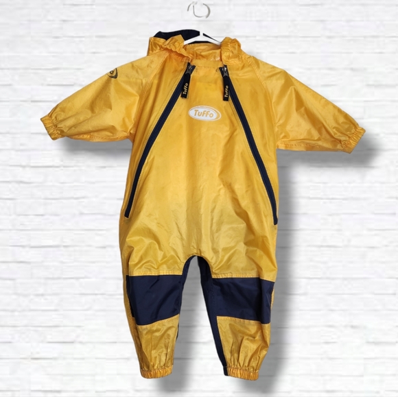 tuffo Other - TUFFO Yellow and Blue Full Body Toddler Muddy Buddy Size 2T